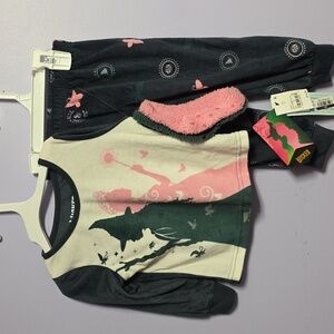 Wicked‎ Kids Pajama Set - Black, Pink & White with Matching Socks